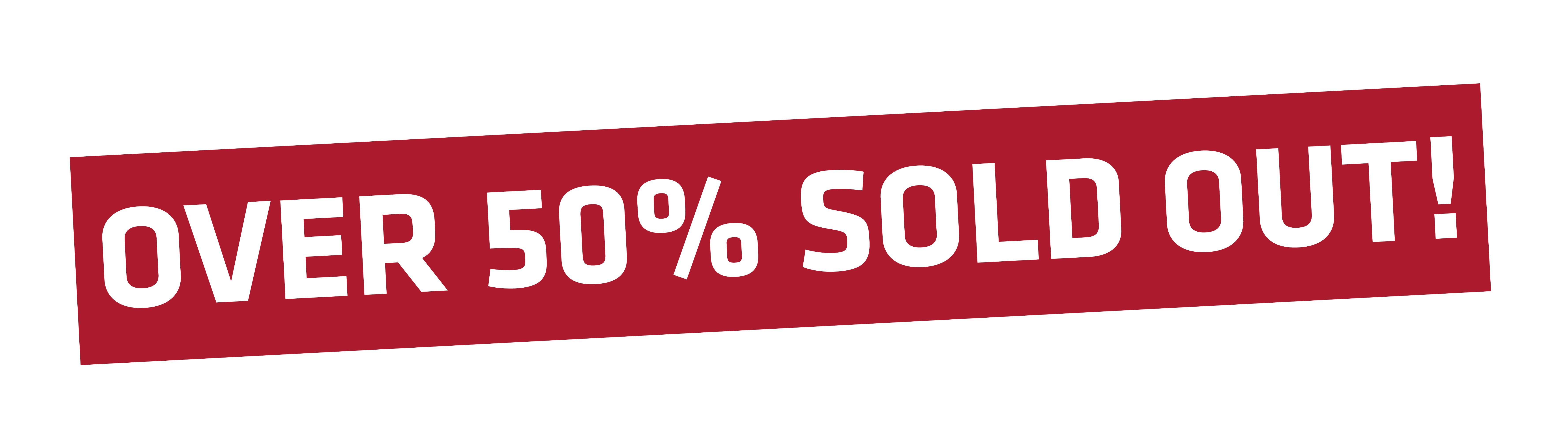 Over 50% Sold Out