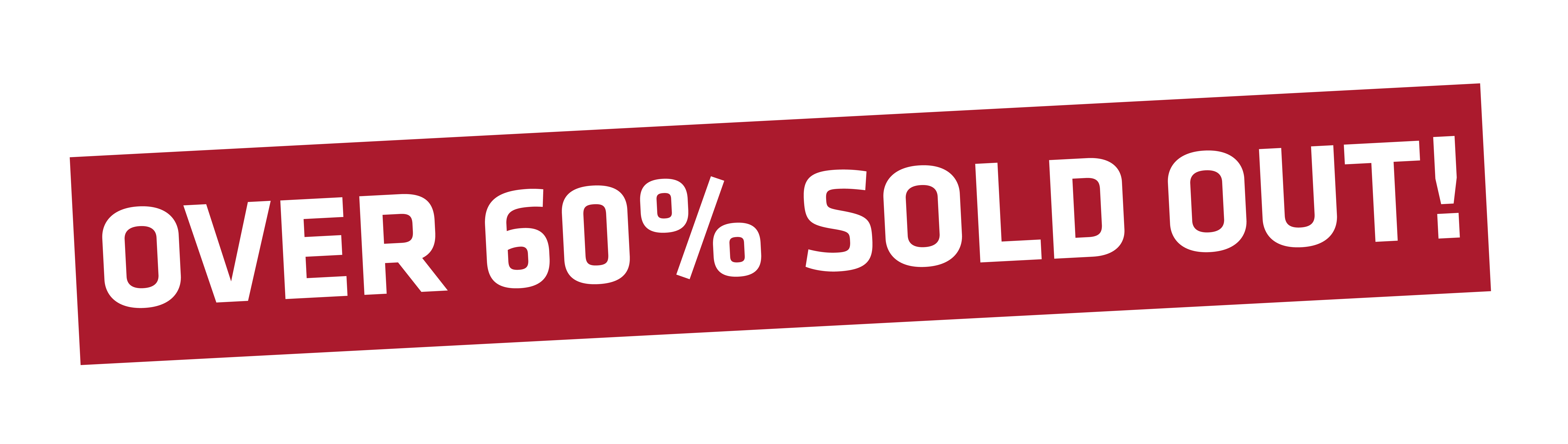 Over 60% Sold Out